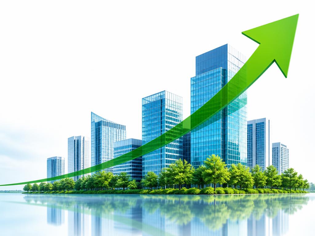Gráfico ascendente sobre edifícios representando o propósito da Contyx